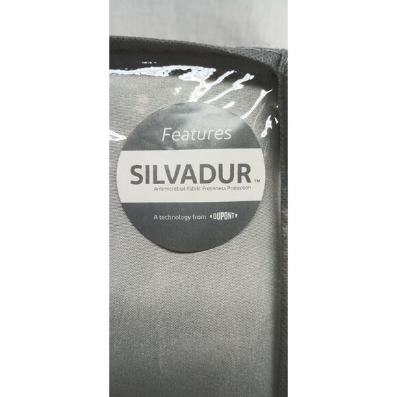 Silvadur Gray King Size Sheet Set 4pc Antimicrobial PurDefense Bedding Sleep - Picture 3 of 10